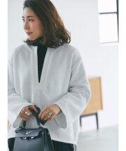 【高田麻紀子さんコラボ】ツイードレイヤードプルオーバー