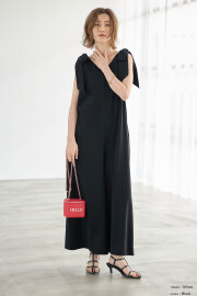 【冨張愛さん着用】リボンショルダーオールインワン