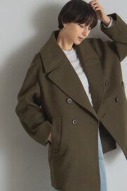 【OUTER SALE】ビッグカラーピーコート＊SALE品につき返品/交換/注文確定後の変更キャンセル不可＊