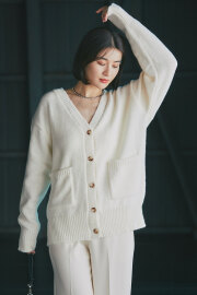 【中瀬古ゆきなさん着用】ロービングロングニットカーディガン