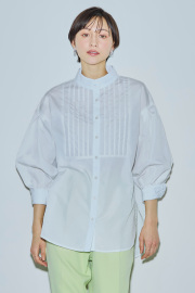 9月21日WEB限定再販！【LONG SELLER】ピンタックシャツブラウス（長袖）