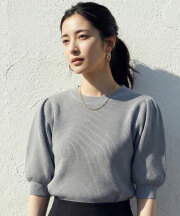 3月14日再販！【LONG SELLER】ボリュームスリーブスポンジニット