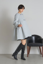 【2026 AUTUMN SALE】ウール混フレアコート＊SALE品につき返品/交換/注文確定後の変更キャンセル不可＊