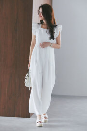 【SALE 拡大！】【mana maruyamaさんコラボ】ショルダーフリルオールインワン＊SALE品につき返品/交換/注文確定後の変更キャンセル不可＊