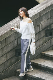 9月11日WEB限定少量再販！【yuumiさんSサイズ着用】ライントラックパンツ