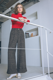 10月19日オフィシャルサイト限定少量再販！グレンチェックタックワイドパンツ