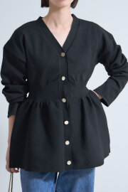 【3/15 SpringSALE】ウエストリブスポンジニットカーディガン＊SALE品につき返品/交換/注文確定後の変更キャンセル不可＊