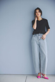 【松木育未さん着用】切替ラインデニム＊SALE品につき返品/交換/注文確定後の変更キャンセル不可＊