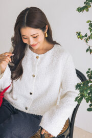 【2025 SALE！】【mana maruyamaさんコラボ】ツイードショートブルゾン＊SALE品につき返品/交換/注文確定後の変更キャンセル不可＊