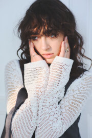 【2025 SALE！】衿付き透かし編みカーディガン＊SALE品につき返品/交換/注文確定後の変更キャンセル不可＊