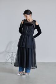 チュールレイヤードキャミワンピース＊SALE品につき返品/交換/注文確定後の変更キャンセル不可＊