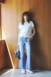 【8/15 SALE再値下げ！】【松木育未さん着用】セミフレアデニムパンツ＊SALE品につき返品/交換/注文確定後の変更キャンセル不可＊