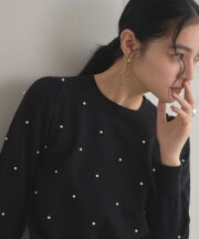 1月19日オフィシャルサイト限定再販！パール付きニットプルオーバー