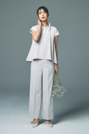 【8/15 SALE再値下げ！】【林田岬優さん着用】センタープレスストレートパンツ＊SALE品につき返品/交換/注文確定後の変更キャンセル不可＊