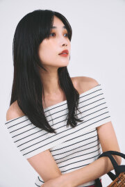 【SALE】【林田岬優さん着用】オフショルリブニットプルオーバー(ノースリーブ）＊SALE品につき返品/交換/注文確定後の変更キャンセル不可＊