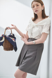 【8/27 0:00 SALE再値下げ！】【美香さん着用】タックハーフパンツ＊SALE品につき返品/交換/注文確定後の変更キャンセル不可＊