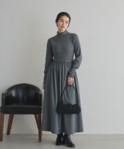 1月18日オフィシャルサイト限定再販！ハイネックニットドッキングワンピース