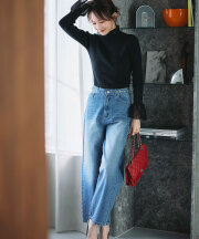 【舞川あいくさん着用】ウエスト金具付きデニムパンツ