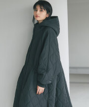 ソフトタフタキルティングコート