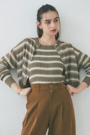 マルチボーダーカーディガン