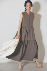 【店長企画】ティアードノースリワンピース