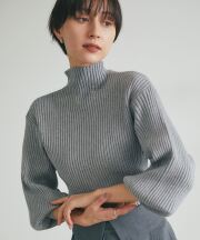 2026年1月再販予定！リクエスト受付中　ボリュームスリーブボトルネックニット