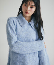 11月5日WEB限定再販！襟取り外しポロニット