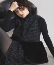 再入荷リクエスト受付中！裾ファーツイードジレ（10-202028とセットアップ可能）