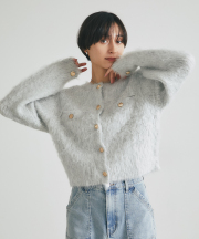 【AW SALE】ウール混アルパカタッチカーディガン＊SALE品につき返品/交換/注文確定後の変更キャンセル不可＊
