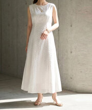 コットンフレアワンピース