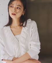 シフォンフリルカーディガン