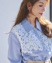 5月1日オフィシャルサイト限定再販！【美香さん着用】ケミカルレースブラウス