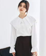 タックインビッグカラーブラウス