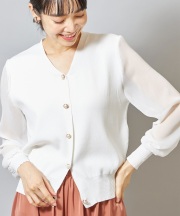 前後2WAYシアースリーブカーディガン《一部の店舗のみ入荷》