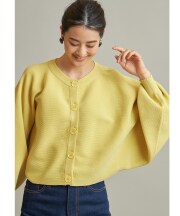 肩畦短丈ドルマン２WAYカーディガン※一部店舗のみ入荷