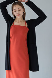 バックスリットニットロングカーディガン※一部店舗のみ入荷