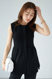 【WEB限定】リブペプラムカーディガン