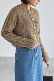 ラメフェザーカーディガン※一部店舗のみ入荷