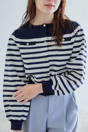 ボーダーニットカーディガン※一部店舗のみ入荷