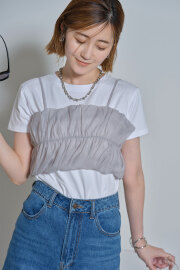 【Ayumiさんバイイング】【WEB限定】オーガンジーベアキャミソール