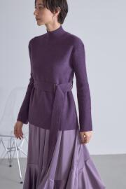 【SALE】ベルト付きニット×フレアスカートセットアップ＊SALE品につき返品/交換/注文確定後の変更キャンセル不可＊