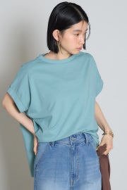 【接触冷感】天竺コットンハーフスリーブTシャツ※一部店舗のみ入荷