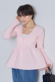 ペプラムシルエットカーディガン※一部店舗のみ入荷