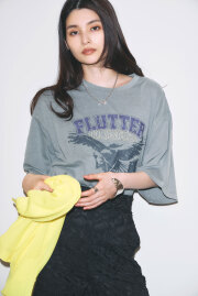 【8/27 0:00 SALE再値下げ！】ピグメントプリントTシャツ＊SALE品につき返品/交換/注文確定後の変更キャンセル不可＊