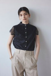 【SPRING SALE】レースドッキングブラウス＊SALE品につき返品/交換/注文確定後の変更キャンセル不可＊