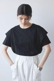 【8/27 0:00 SALE再値下げ！】【WEB限定】ラッフルショルダーTシャツ＊SALE品につき返品/交換/注文確定後の変更キャンセル不可＊