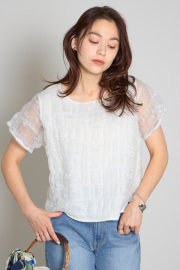 【8/27 0:00 SALE再値下げ！】シアー重ねブラウス※一部店舗のみ入荷＊SALE品につき返品/交換/注文確定後の変更キャンセル不可＊