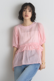 裾フリルバルーンスリーブブラウス※一部店舗のみ入荷