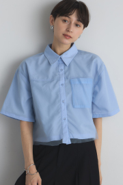 チュールドッキングクロップドシャツ※一部店舗のみ入荷