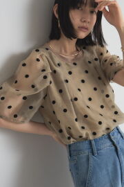 【8月6日オフィシャルサイト限定少量再販！】ドットパワショルプルオーバー＊少量の在庫確保による再販売の為、返品/交換は出来かねる場合がございます。予めご了承ください。＊